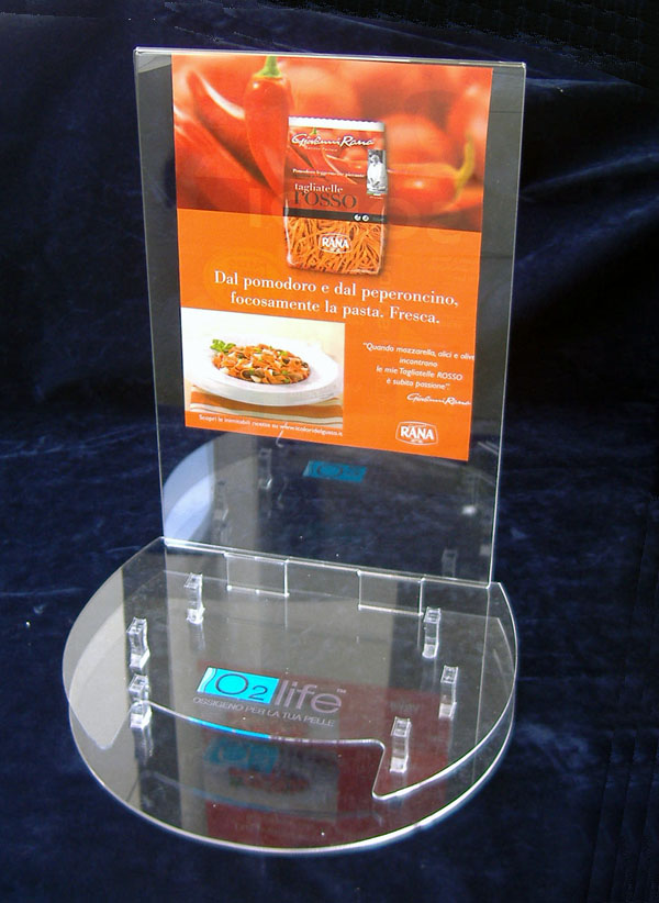 espositore plexiglass a ripiani